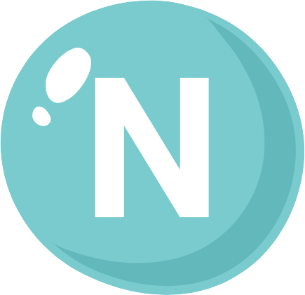 Blue circular icon with the letter "N" representing Go-Fish Talk's brand.